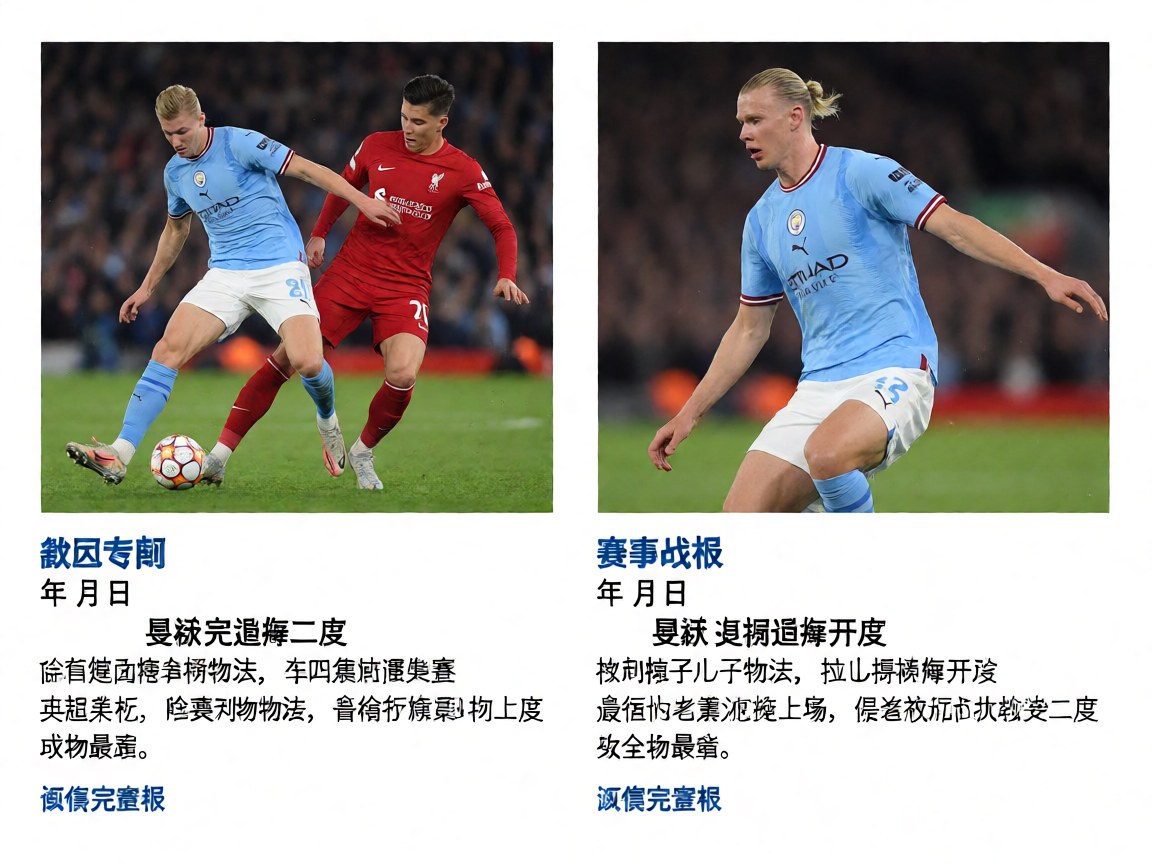 欧冠曼城对阵利物浦的激烈比赛画面